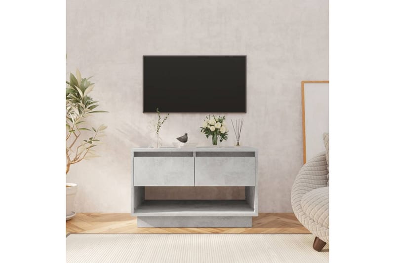 TV-bänk betonggrå 70x41x44 cm spånskiva - Grå - Möbler - Tv möbel & mediamöbel - TV bänk & mediabänk
