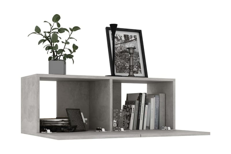 TV-bänk betonggrå 80x30x30 cm spånskiva - Grå - Möbler - Tv möbel & mediamöbel - TV bänk & mediabänk