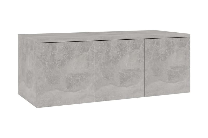 TV-bänk betonggrå 80x34x30 cm spånskiva - Grå - Möbler - Tv möbel & mediamöbel - TV bänk & mediabänk