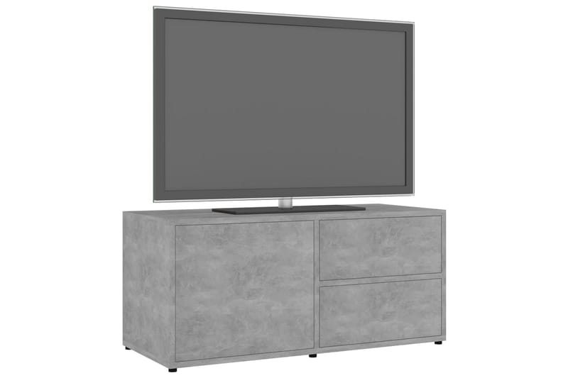 TV-bänk betonggrå 80x34x36 cm spånskiva - Grå - Möbler - Tv möbel & mediamöbel - TV bänk & mediabänk