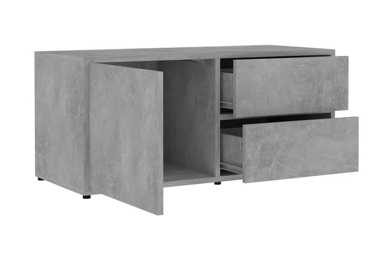 TV-bänk betonggrå 80x34x36 cm spånskiva - Grå - Möbler - Tv möbel & mediamöbel - TV bänk & mediabänk