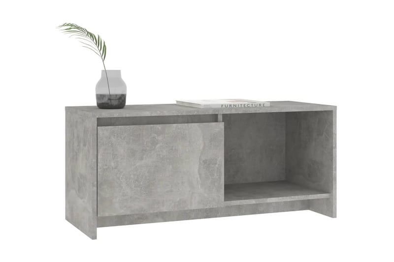 TV-bänk betonggrå 90x35x40 cm spånskiva - Grå - Möbler - Tv möbel & mediamöbel - TV bänk & mediabänk