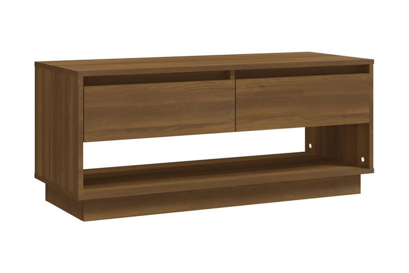 TV-bänk brun ek 102x41x44 cm spånskiva - Brun - Möbler - Tv möbel & mediamöbel - TV bänk & mediabänk