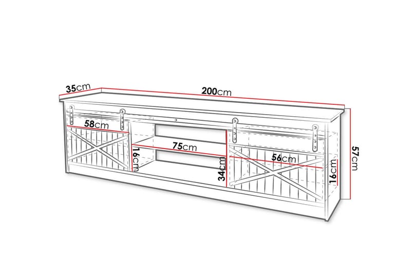 Tv-bänk - Ek - Möbler - Tv möbel & mediamöbel - TV bänk & mediabänk