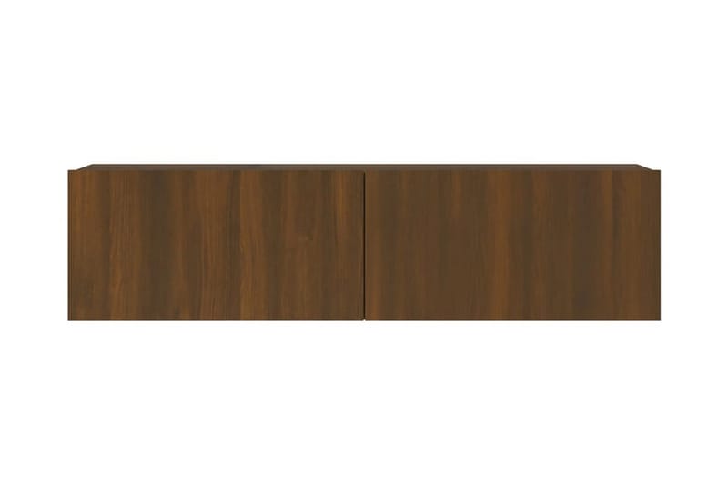 TV-bänk för vägg brun ek 120x30x30 cm konstruerat trä - Brun - Möbler - Tv möbel & mediamöbel - TV bänk & mediabänk