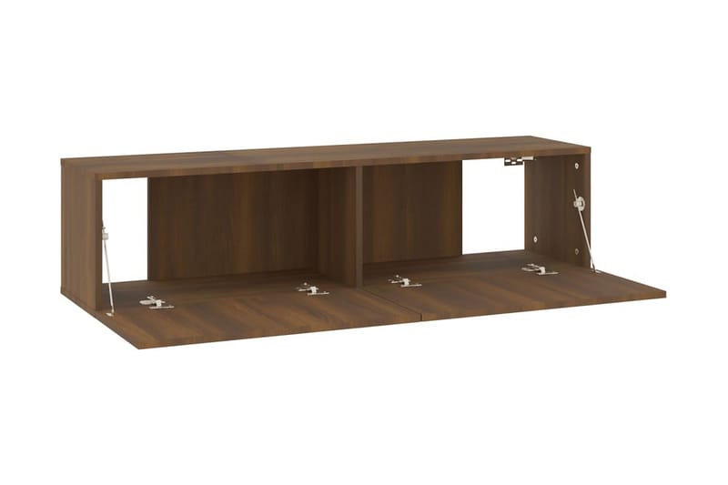 TV-bänk för vägg brun ek 120x30x30 cm konstruerat trä - Brun - Möbler - Tv möbel & mediamöbel - TV bänk & mediabänk