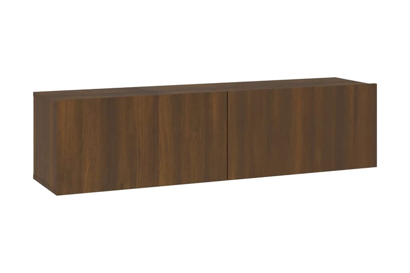 TV-bänk för vägg brun ek 120x30x30 cm konstruerat trä - Brun - TV bänk & mediabänk