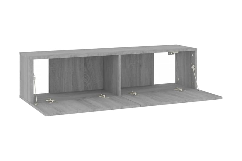 TV-bänk för vägg grå sonoma 120x30x30 cm konstruerat trä - Grå - Möbler - Tv möbel & mediamöbel - TV bänk & mediabänk
