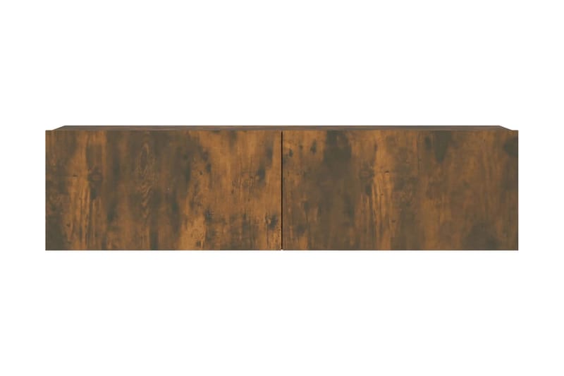 Tv-bänk för vägg rökfärgad ek 120x30x30 cm konstruerat trä - Brun - Möbler - Tv möbel & mediamöbel - TV bänk & mediabänk