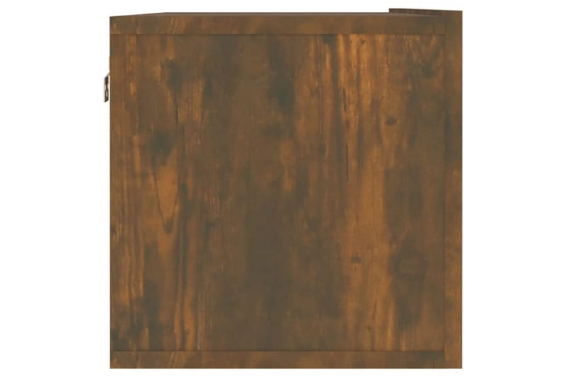 Tv-bänk för vägg rökfärgad ek 120x30x30 cm konstruerat trä - Brun - Möbler - Tv möbel & mediamöbel - TV bänk & mediabänk