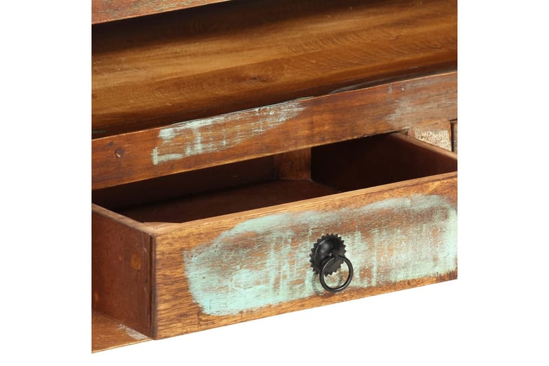TV-bänk flerfärgad 110x30x40 cm massivt återvunnet trä - Flerfärgad - Möbler - Tv möbel & mediamöbel - TV bänk & mediabänk