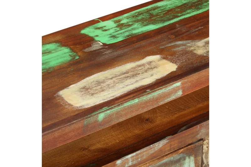 TV-bänk flerfärgad 110x30x40 cm massivt återvunnet trä - Flerfärgad - Möbler - Tv möbel & mediamöbel - TV bänk & mediabänk