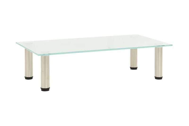 TV-bänk frostad 60x35x17 cm härdat glas - Transparent - Möbler - Tv möbel & mediamöbel - TV bänk & mediabänk