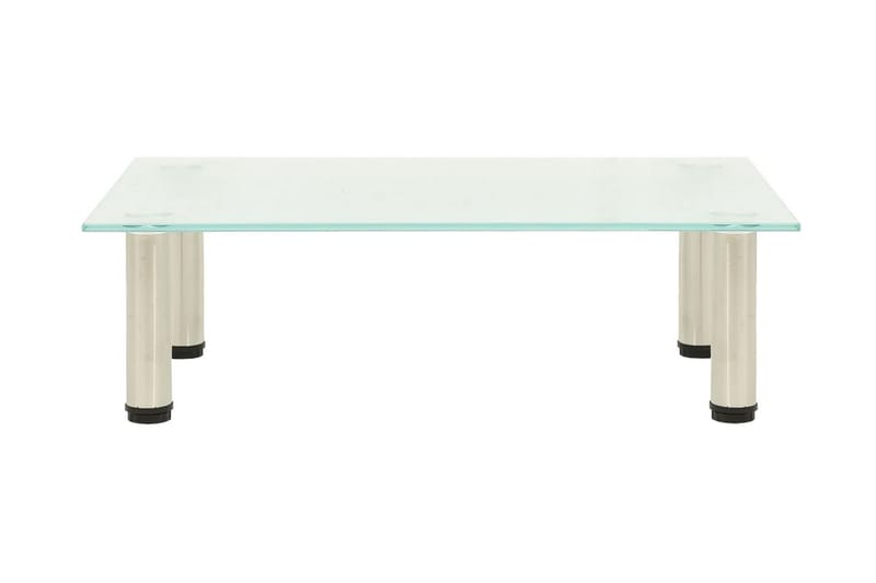 TV-bänk frostad 60x35x17 cm härdat glas - Transparent - Möbler - Tv möbel & mediamöbel - TV bänk & mediabänk