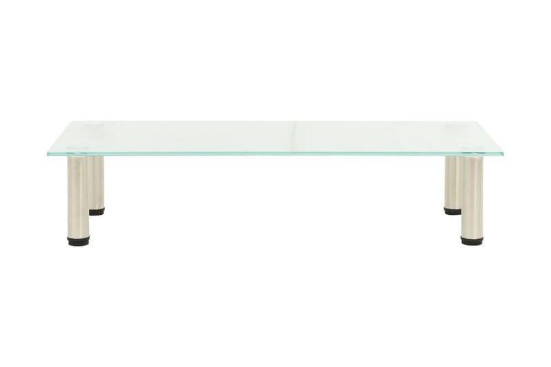 TV-bänk frostad 80x35x17 cm härdat glas - Transparent - Möbler - Tv möbel & mediamöbel - TV bänk & mediabänk