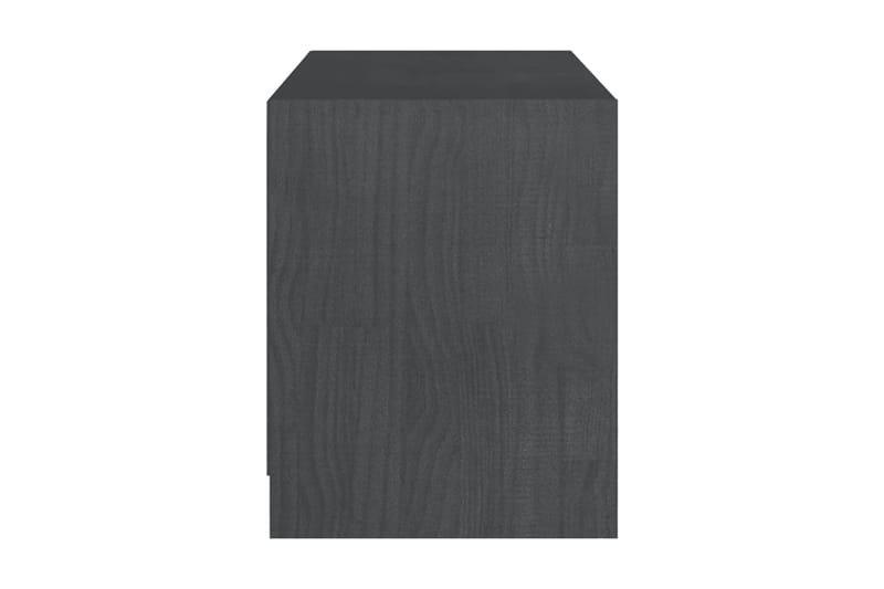 TV-bänk grå 104x33x41 cm massiv furu - Grå - Möbler - Tv möbel & mediamöbel - TV bänk & mediabänk