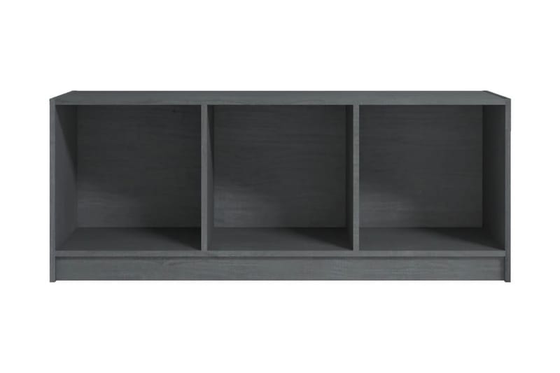 TV-bänk grå 104x33x41 cm massiv furu - Grå - Möbler - Tv möbel & mediamöbel - TV bänk & mediabänk