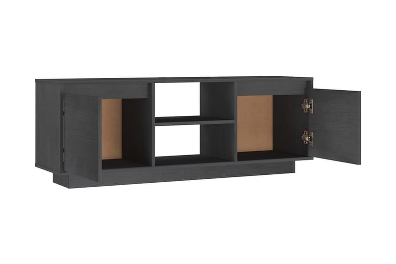 TV-bänk grå 110x30x40 cm massiv furu - Grå - Möbler - Tv möbel & mediamöbel - TV bänk & mediabänk