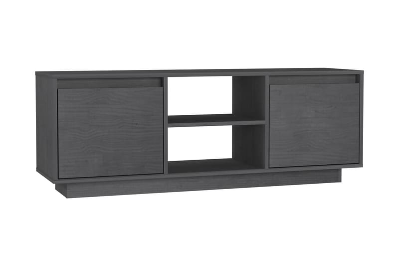 TV-bänk grå 110x30x40 cm massiv furu - Grå - Möbler - Tv möbel & mediamöbel - TV bänk & mediabänk