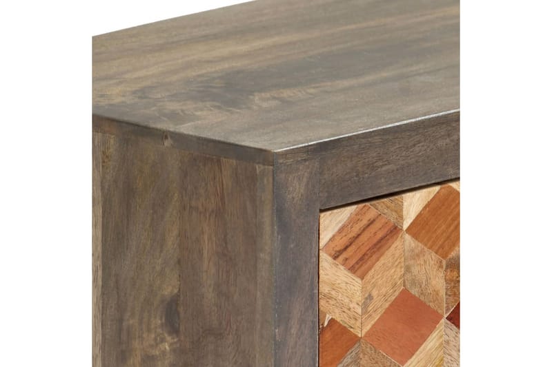 TV-bänk grå 120x30x40 cm massivt mangoträ - Grå - Möbler - Tv möbel & mediamöbel - TV bänk & mediabänk