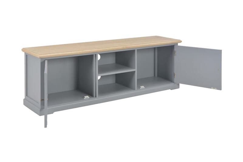 TV-bänk grå 120x30x40 cm trä - Grå - Möbler - Tv möbel & mediamöbel - TV bänk & mediabänk