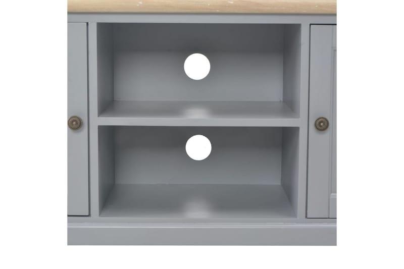 TV-bänk grå 120x30x40 cm trä - Grå - Möbler - Tv möbel & mediamöbel - TV bänk & mediabänk