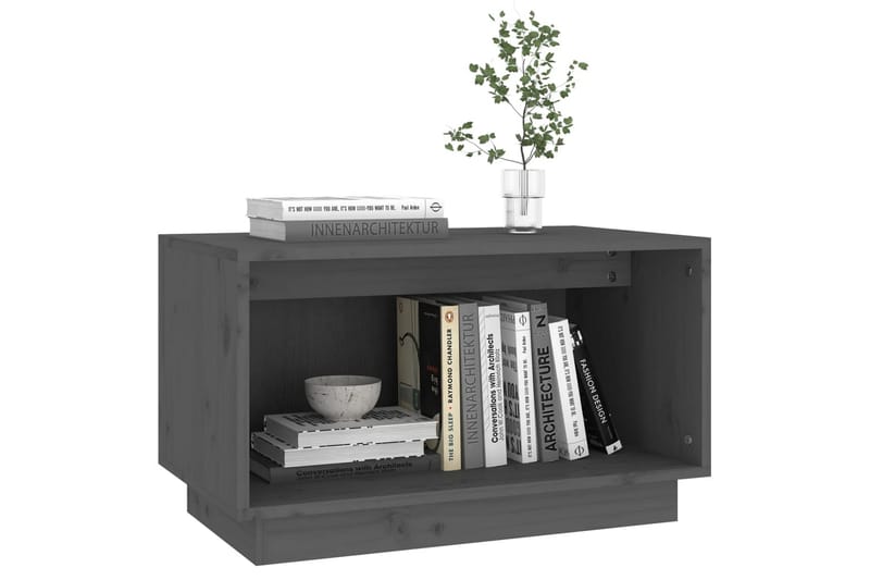 Tv-bänk grå 60x35x35 cm massiv furu - Grå - Möbler - Tv möbel & mediamöbel - TV bänk & mediabänk