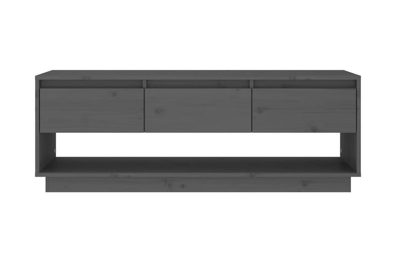 Tv-bänk grå 74x34x40 cm massiv furu - Grå - Möbler - Tv möbel & mediamöbel - TV bänk & mediabänk
