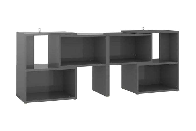 TV-bänk grå högglans 104x30x52 cm spånskiva - Grå - TV bänk & mediabänk