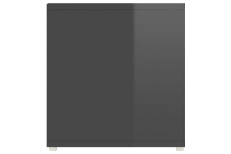 TV-bänk grå högglans 107x35x37 cm spånskiva - Grå - TV bänk & mediabänk
