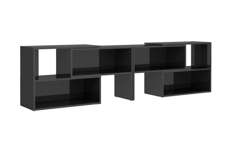 TV-bänk grå högglans 149x30x52 cm spånskiva - Grå - TV bänk & mediabänk