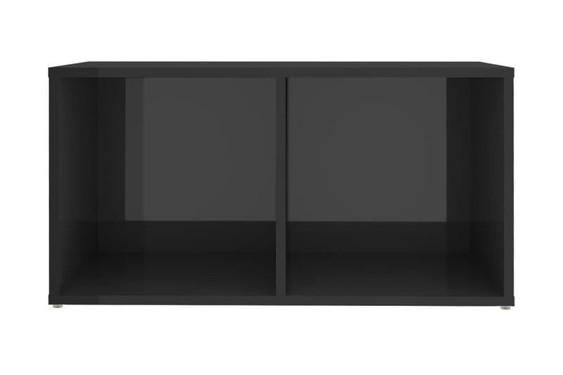 TV-bänk grå högglans 72x35x36,5 cm spånskiva - Grå - Möbler - Tv möbel & mediamöbel - TV bänk & mediabänk
