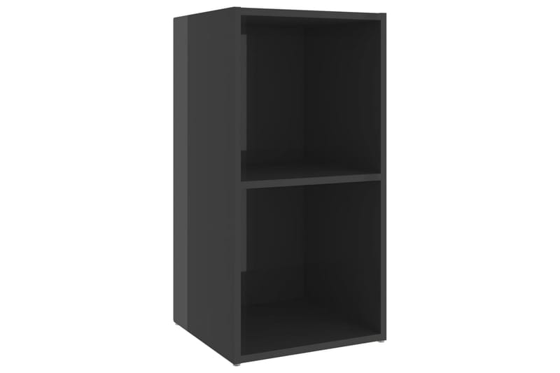 TV-bänk grå högglans 72x35x36,5 cm spånskiva - Grå - Möbler - Tv möbel & mediamöbel - TV bänk & mediabänk