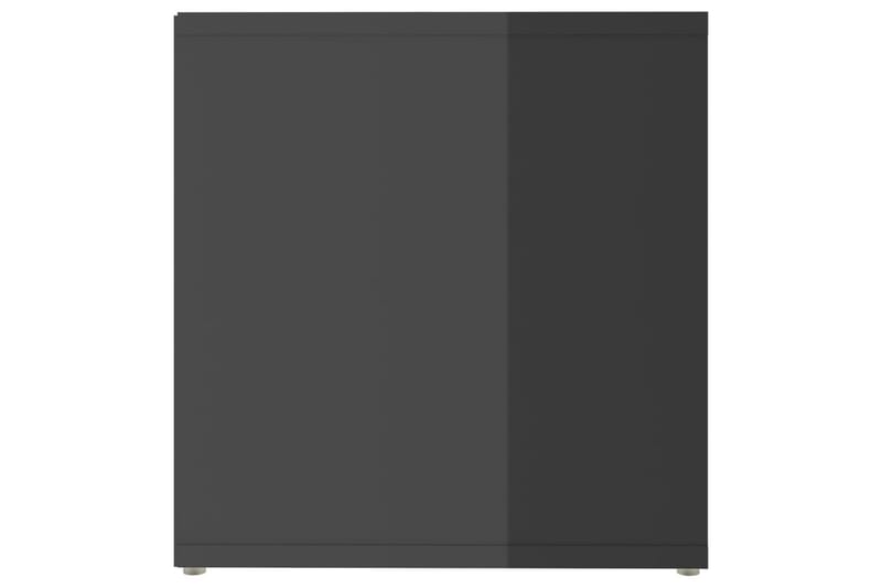 TV-bänk grå högglans 72x35x36,5 cm spånskiva - Grå - Möbler - Tv möbel & mediamöbel - TV bänk & mediabänk