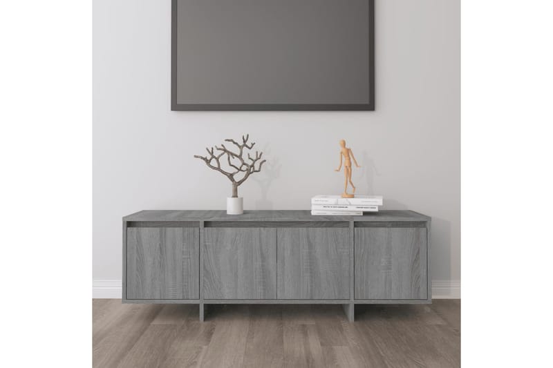TV-bänk grå sonoma-ek 120x30x40,5 cm spånskiva - Grå - Möbler - Tv möbel & mediamöbel - TV bänk & mediabänk