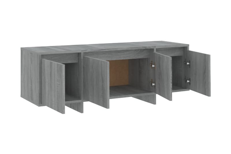 TV-bänk grå sonoma-ek 120x30x40,5 cm spånskiva - Grå - Möbler - Tv möbel & mediamöbel - TV bänk & mediabänk