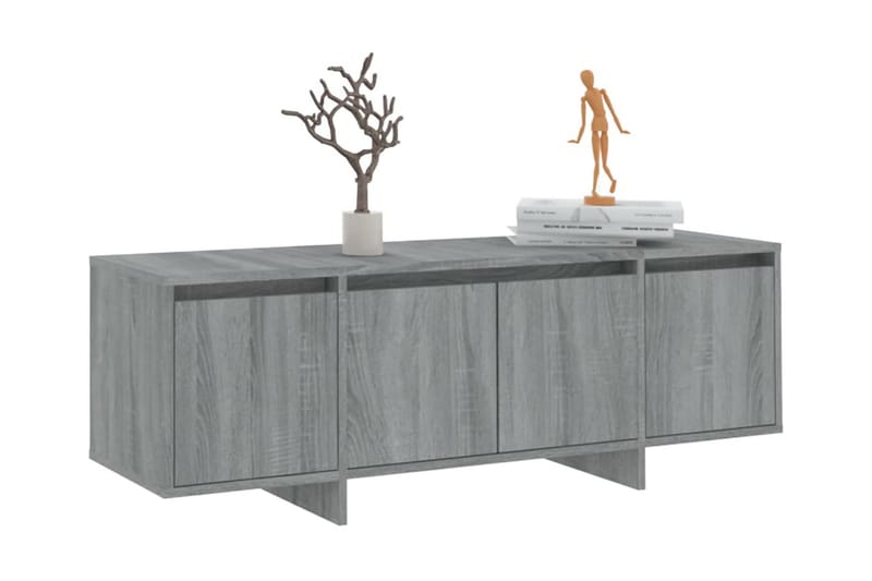 TV-bänk grå sonoma-ek 120x30x40,5 cm spånskiva - Grå - Möbler - Tv möbel & mediamöbel - TV bänk & mediabänk