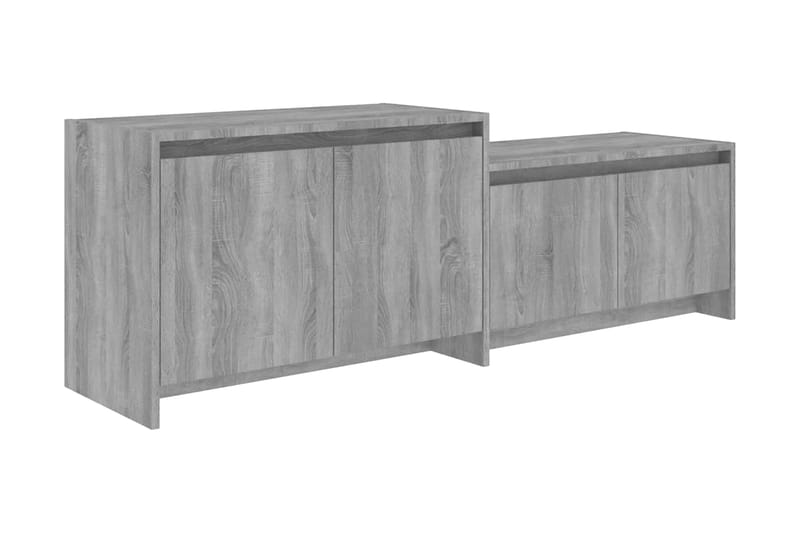 TV-bänk grå sonoma-ek 146,5x35x50 cm spånskiva - Grå - Möbler - Tv möbel & mediamöbel - TV bänk & mediabänk