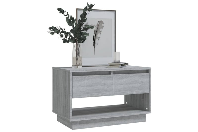 TV-bänk grå sonoma-ek 70x41x44 cm spånskiva - Grå - Möbler - Tv möbel & mediamöbel - TV bänk & mediabänk