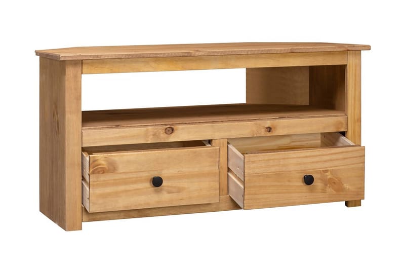 TV-bänk hörn 93x49x49 cm massiv furu panama - Brun - Möbler - Tv möbel & mediamöbel - TV bänk & mediabänk