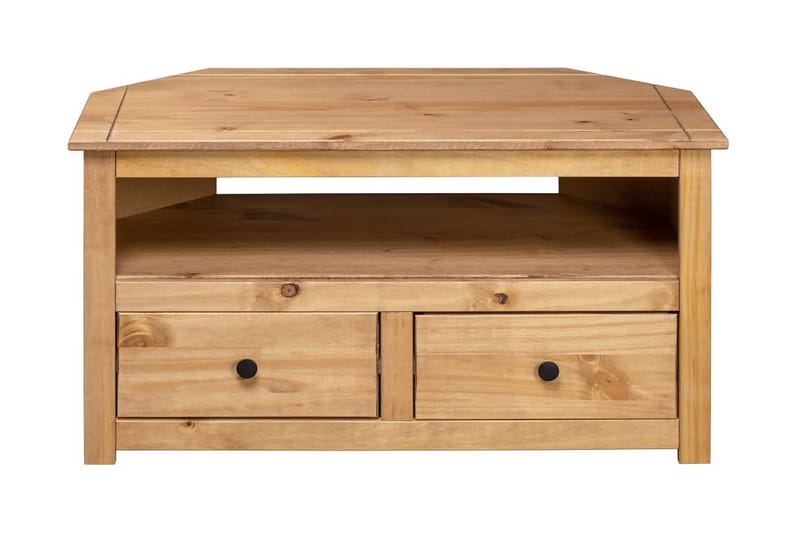 TV-bänk hörn 93x49x49 cm massiv furu panama - Brun - Möbler - Tv möbel & mediamöbel - TV bänk & mediabänk