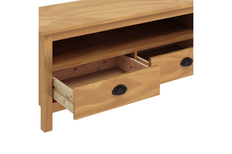 TV-bänk Hill Range honungsbrun 110x40x47 cm massiv furu - Brun - Möbler - Tv möbel & mediamöbel - TV bänk & mediabänk