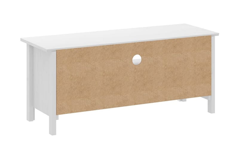 TV-bänk Hill Range vit 110x40x47 cm massiv furu - Vit - Möbler - Tv möbel & mediamöbel - TV bänk & mediabänk