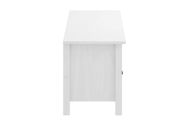 TV-bänk Hill Range vit 110x40x47 cm massiv furu - Vit - Möbler - Tv möbel & mediamöbel - TV bänk & mediabänk