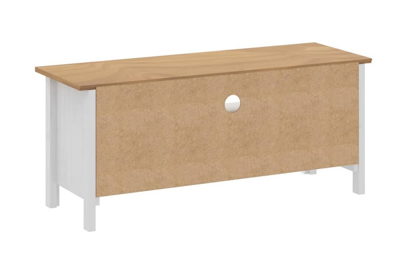 TV-bänk Hill Range vit 110x40x47 cm massiv furu - Vit - Möbler - Tv möbel & mediamöbel - TV bänk & mediabänk