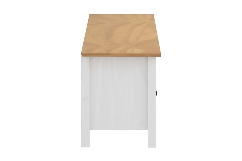 TV-bänk Hill Range vit 110x40x47 cm massiv furu - Vit - Möbler - Tv möbel & mediamöbel - TV bänk & mediabänk