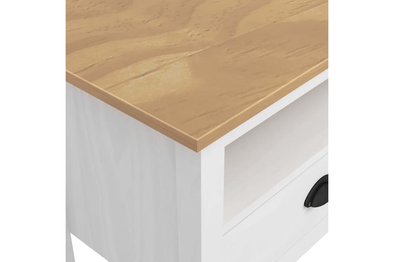 TV-bänk Hill Range vit 110x40x47 cm massiv furu - Vit - Möbler - Tv möbel & mediamöbel - TV bänk & mediabänk