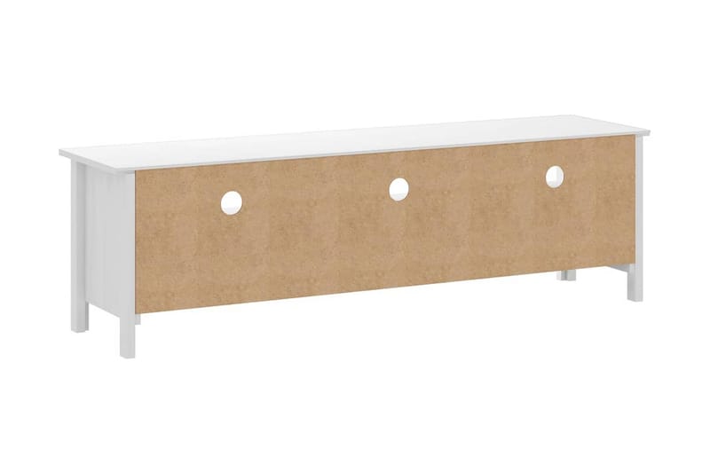 TV-bänk Hill Range vit 158x40x47 cm massiv furu - Vit - Möbler - Tv möbel & mediamöbel - TV bänk & mediabänk