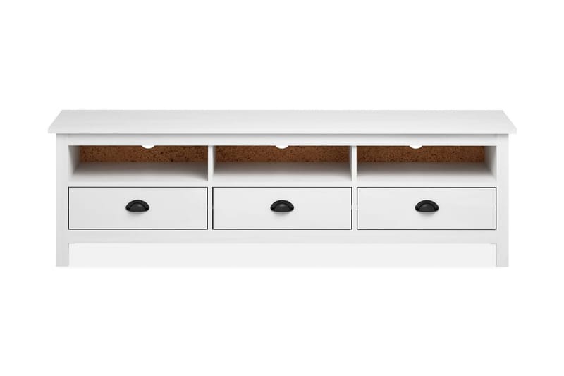 TV-bänk Hill Range vit 158x40x47 cm massiv furu - Vit - Möbler - Tv möbel & mediamöbel - TV bänk & mediabänk