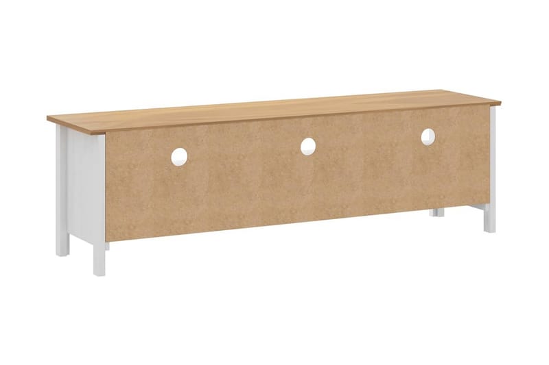 TV-bänk Hill Range vit 158x40x47 cm massiv furu - Vit - Möbler - Tv möbel & mediamöbel - TV bänk & mediabänk